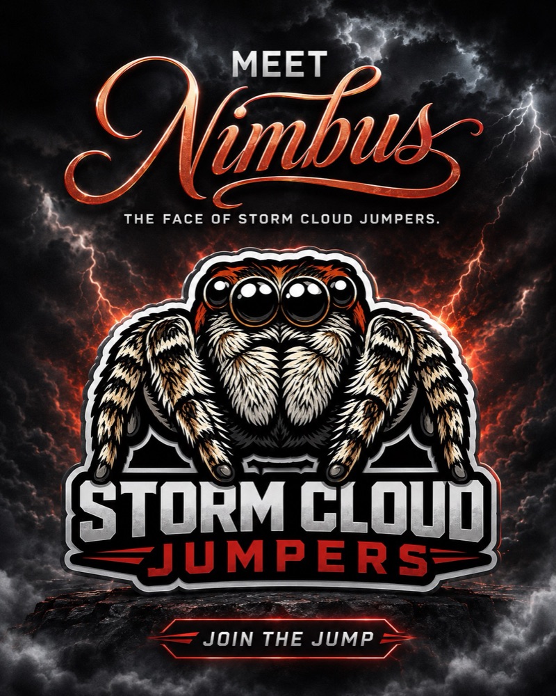 Meet Nimbus — the face of Storm Cloud Jumpers